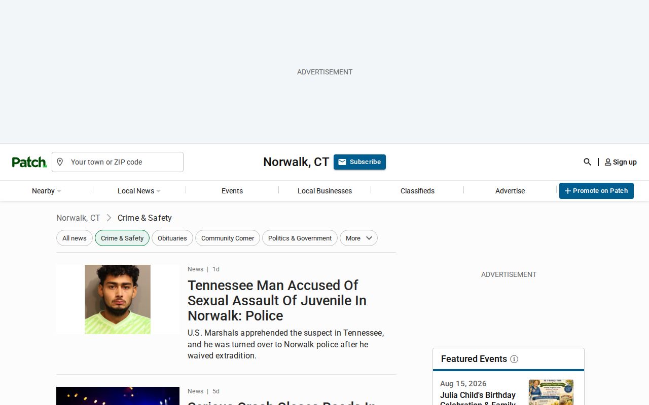 Norwalk Police arrest news Daily Logs landing page